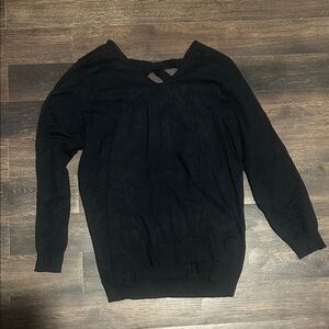 Black V-Neck Women's Sweater